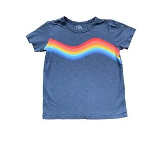 Primary Sunwashed Rainbow Wave Tee
